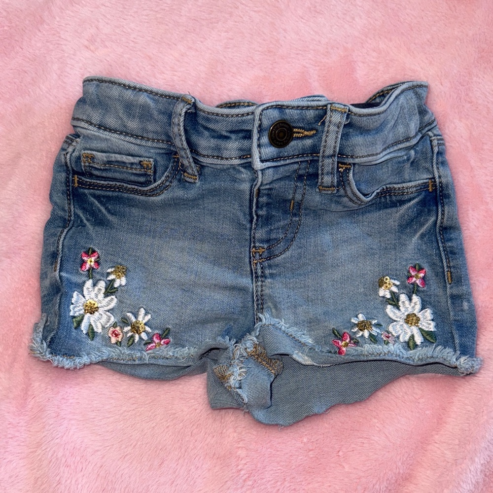 jumping beans Light Blue Embroidered Denim Shorts